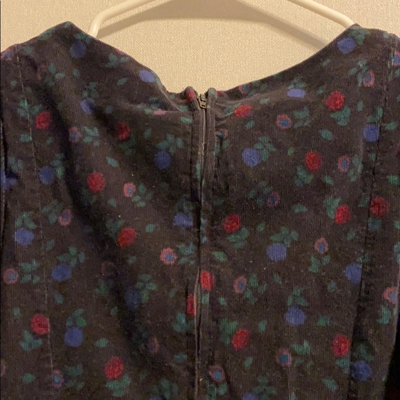 Laura Ashley Floral Corduroy Midi Dress, Size 4 - Picture 13 of 15